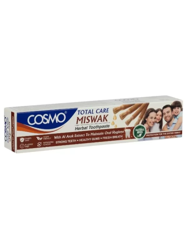 COSMO Total Care Miswak Herbal Toothpaste - 100g | كوزمو معجون أسنان - 100 غرام