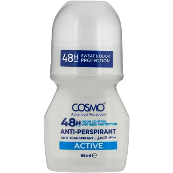 COSMO Anti-Perspirant 48h Active - 65ml | كوزمو مزيل تعرق رول اون - 65 مل