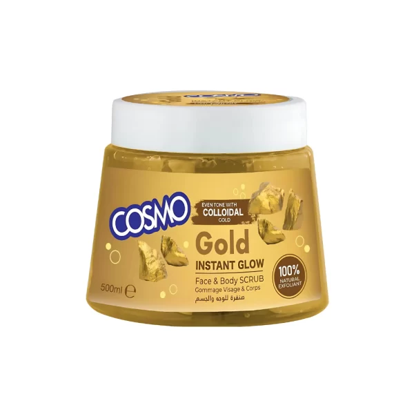 Cosmo Gold Face & Body Scrub 500ml | سكراب الوجه والجسم من كوزمو بالذهب 500 مل