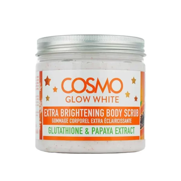 COSMO glow white brightening body scrub 475ml glutatione & papaya extract | مقشر جسم من كوزمو