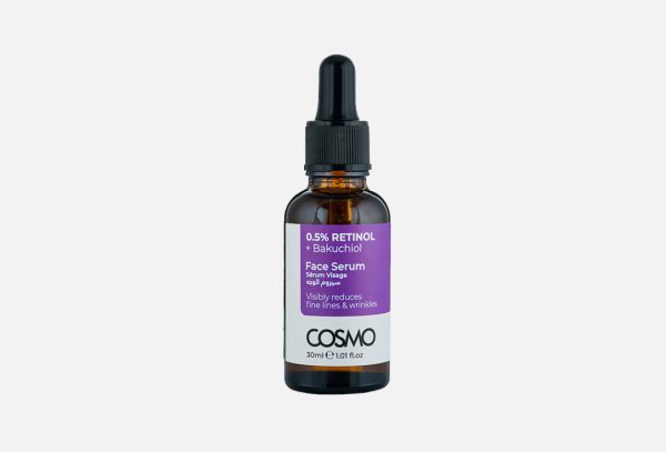 COSMO Face Serum 0.5% Retinol + Bakuchiol - 30ml | كوزمو سيروم الريتينول 0.5% + باكوشيول - 30 مل