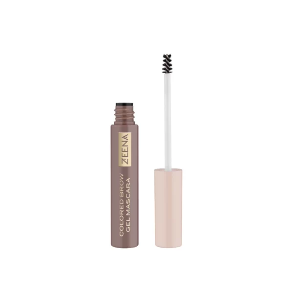 ZEENA Colored Brow Gel Mascara NO.010 Light - 3ml | زينة جل تصفيف الحواجب مع لون - 3 مل