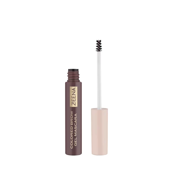 ZEENA Colored Brow Gel Mascara NO.020 Dark - 3ml | زينة جل تصفيف الحواجب مع لون - 3 مل
