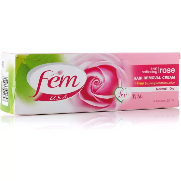 fem U.S.A hair removal cream with rose   / مزيل الشعر من فيم بالورد للبشره الحساسه