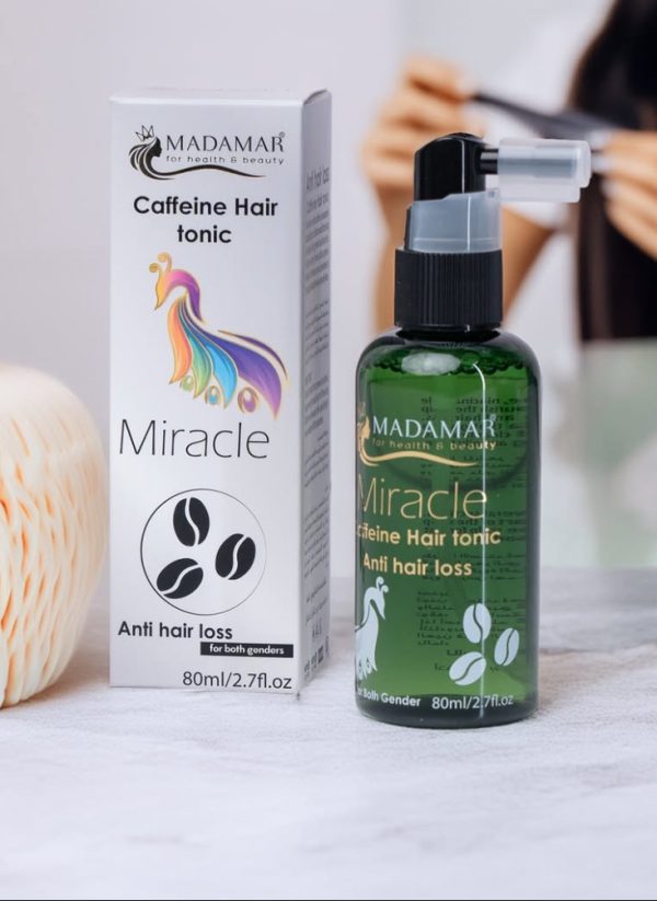 Caffeine Hair tonic Miracle MADAMAR 80ML | تونك الكافيين من مادامار