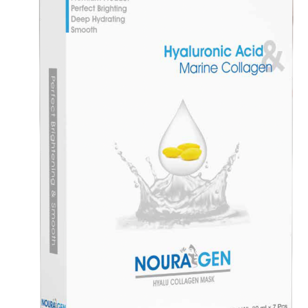 NOURAGEN HYALU COLLAGEN SHEET MASK 30ML*7PCS | نوراجين شيت ماسك بالهالرونك والكولاجين 30مل *7قطع
