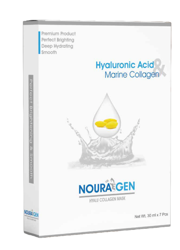 NOURAGEN HYALU COLLAGEN SHEET MASK 30ML*7PCS | نوراجين شيت ماسك بالهالرونك والكولاجين 30مل *7قطع