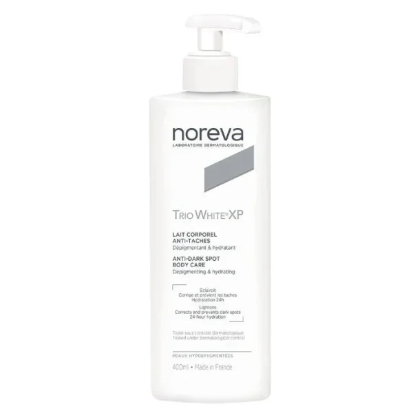 400 مل noreva Trio White XP lait corporel anti-taches – 400ml | نوريفا حليب مرطب و مفتح للجسم و التصبغات – 400 مل