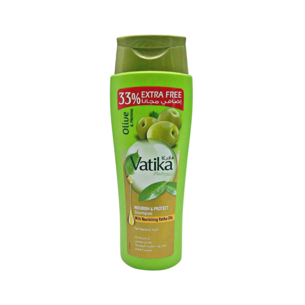 فاتيكا شامبو بالزيتون والحناء للعناية بالشعر 400مل |  Vatika shampoo olive and henna for nourish and protect hair 400ml