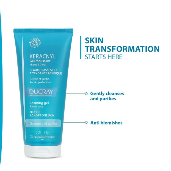 ⁦DUCRAY KERACNYL Foaming Gel 200ml | ديوكراي كيراكنيل غسول جل رغوي 200مل⁩ - الصورة ⁦4⁩