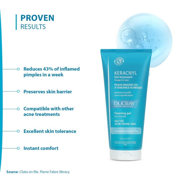 ⁦DUCRAY KERACNYL Foaming Gel 200ml | ديوكراي كيراكنيل غسول جل رغوي 200مل⁩ - الصورة ⁦7⁩