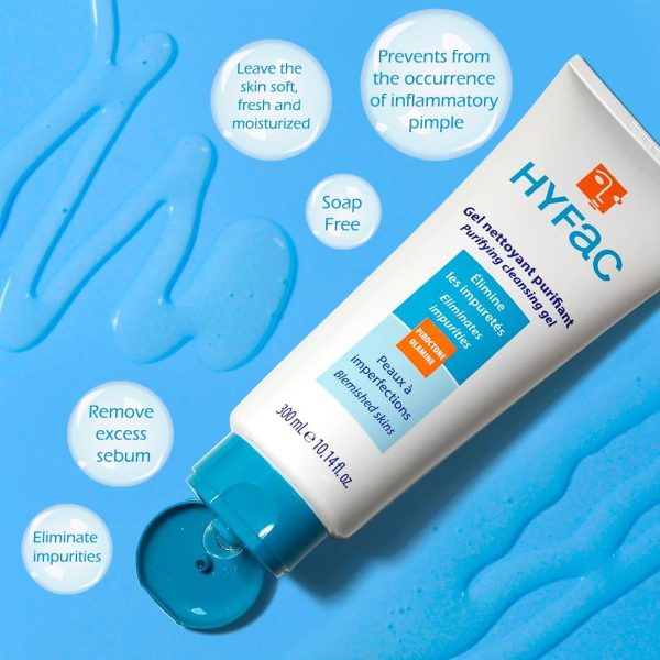 ⁦Hyfac Purifying Cleansing Gel 300 ml | هايفيس غسول جل للوجه 300 مل⁩ - الصورة ⁦3⁩