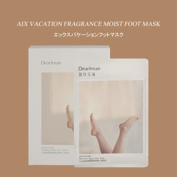 DearIrean Moist Foot Mask Aix’Vacation gentle Jasmine 72ml*5pairs | ديرايرين ماسك ترتيبط الاقدام 72مل*5ازواج
