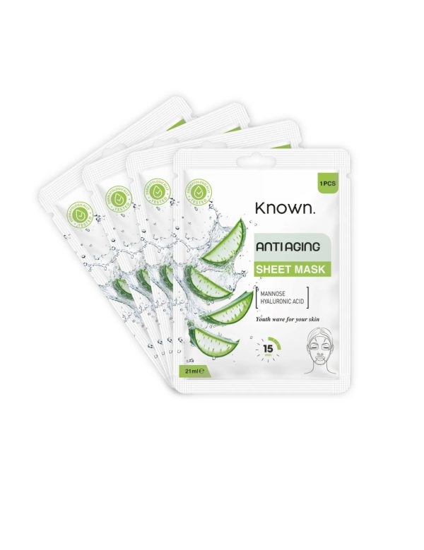 KNOWN. Anti-Aging Face Sheet Mask 21ML | ماسك ورقي للوجه مضاد للشيخوخه 21مل