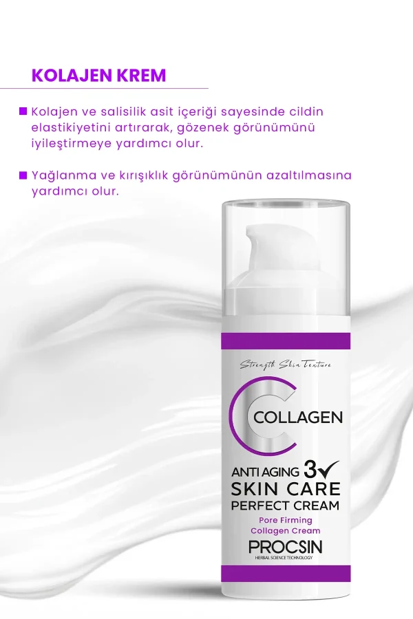 PROCSIN Anti Aging Collagen Cream - 50ml | بروكسن كريم الكولاجين - ٥٠ مل - الصورة 6