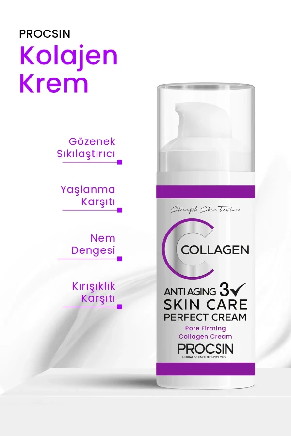 PROCSIN Anti Aging Collagen Cream - 50ml | بروكسن كريم الكولاجين - ٥٠ مل - الصورة 5
