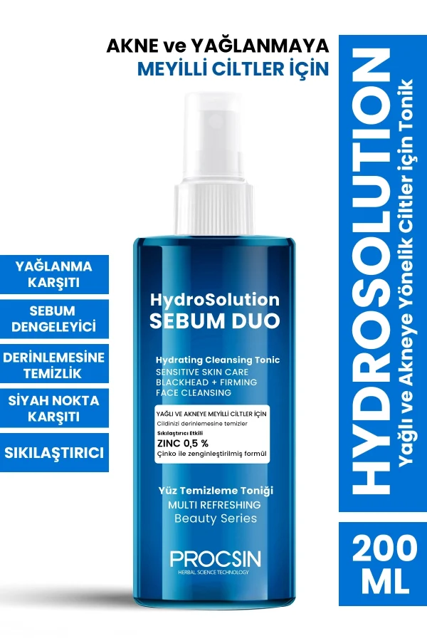 PROCSIN Sebum Duo Hydrosolution Tonic - 200ml | بروكسن تونر للوجه - ٢٠٠ مل - الصورة 2