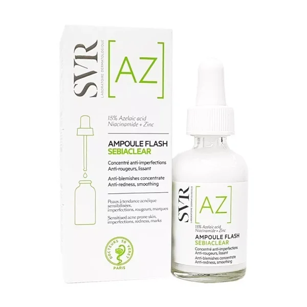 SVR Sebiaclear Ampoule Flash AZ Serum 30ml | اس في ار سيروم للبشرة الدهنية ازيلك اسد 30مل