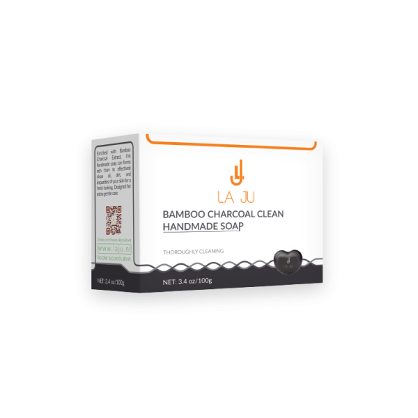 LAJU BAMBOO CHARCOAL CLEAN HANDMADE SOAP 80g | صابون لاجو بامبو بالفحم المصنوع يدويًا 80 غرام - الصورة 3