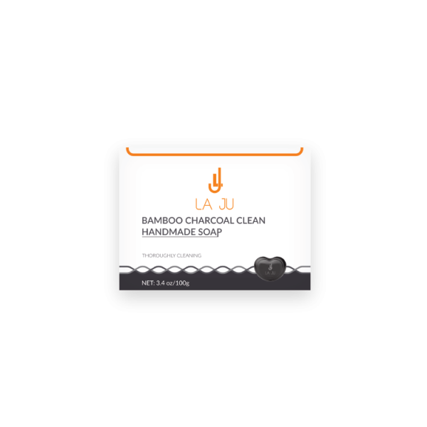 LAJU BAMBOO CHARCOAL CLEAN HANDMADE SOAP 80g | صابون لاجو بامبو بالفحم المصنوع يدويًا 80 غرام