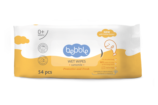 bebble Wet Wipes 54pcs | بيبيل مناديل مبلله 54 قطعه