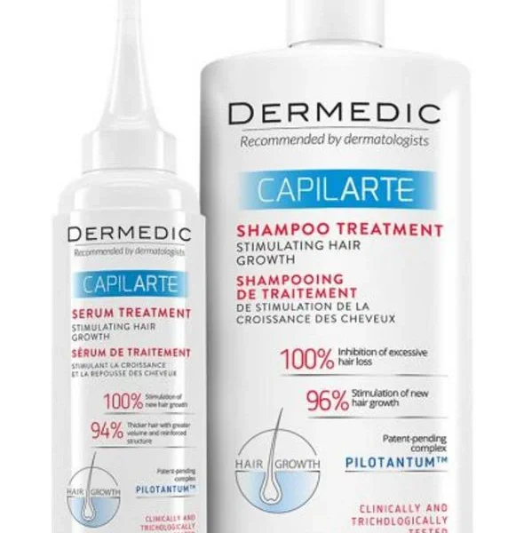 DERMEDIC Capilarte Stimulating Hair Growth Shampoo and Serum 150 + 300 ml | ديرمديك شامبو وسيروم مضاد لتساقط الشعر - 300 + 150 مل