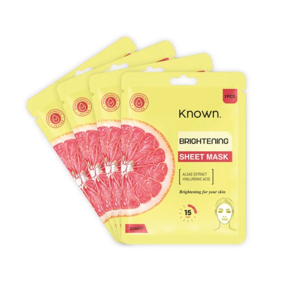 KNOWN. BRIGHTENING Face Sheet Mask 21ML | ماسك ورقي لتفتيح البشره 21مل