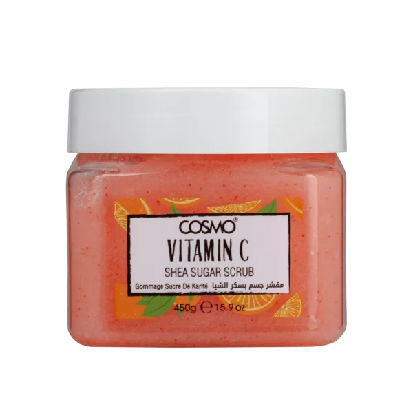 COSMO Vitamin C Shea Sugar Scrub- 450g | كوزمو مقشر الجسم بالسكر و فيتامين سي و الشيا - 450 غرام