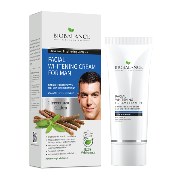 BIO BALANCE Facial Whitening Cream For Men - 60ml | بايو بالانس كريم مفتح للوجه للرجال - 60 مل