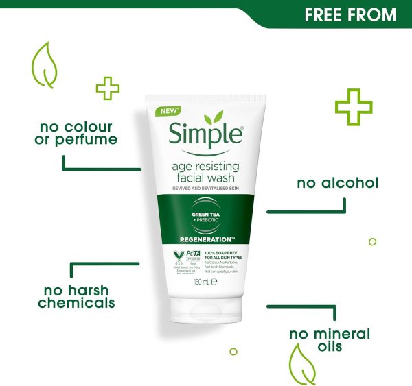 Simple Regeneration Age Resisting Facial Wash - 150ml | سمبل غسول محاربة التجاعيد - 150 مل - الصورة 5