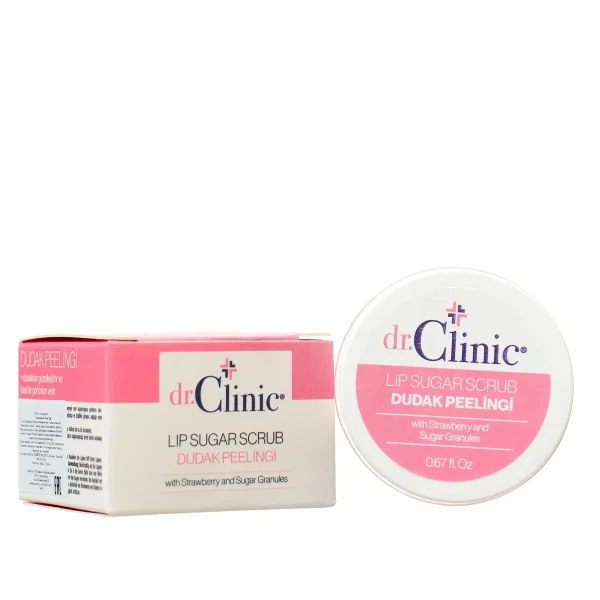 مقشر شفاه الفراولة من دكتور كلينك 20 غرام | Dr Clinic Lip Sugar Scrub 20g