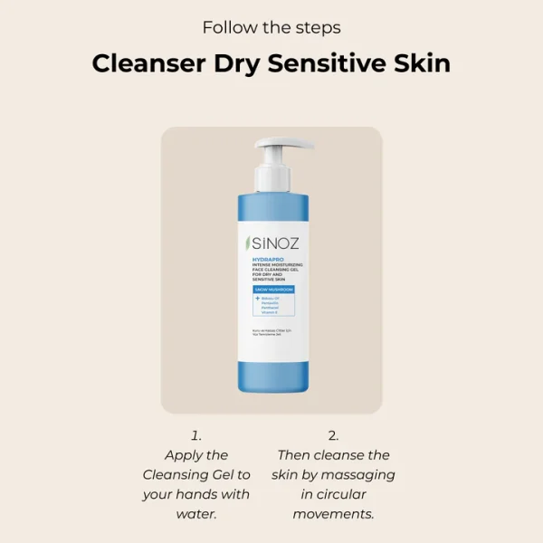 SiNOZ Cleanser Dry Sensitive Skin 400ML | سينوز غسول وجه للبشره الجافه الحساسه 400 مل - الصورة 3