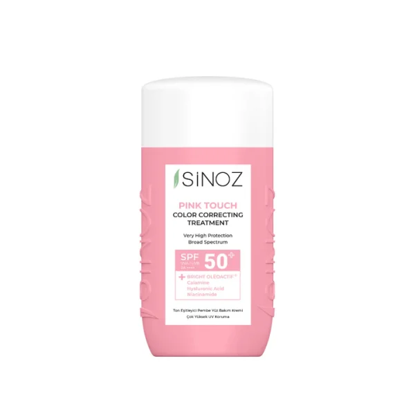 SiNOZ Mineral UV filter - Pink Touch Color Correcting Treatment 50ml | سينوز فلتر الأشعة فوق البنفسجية المعدني - علاج تصحيح اللون بينك تاتش 50مل