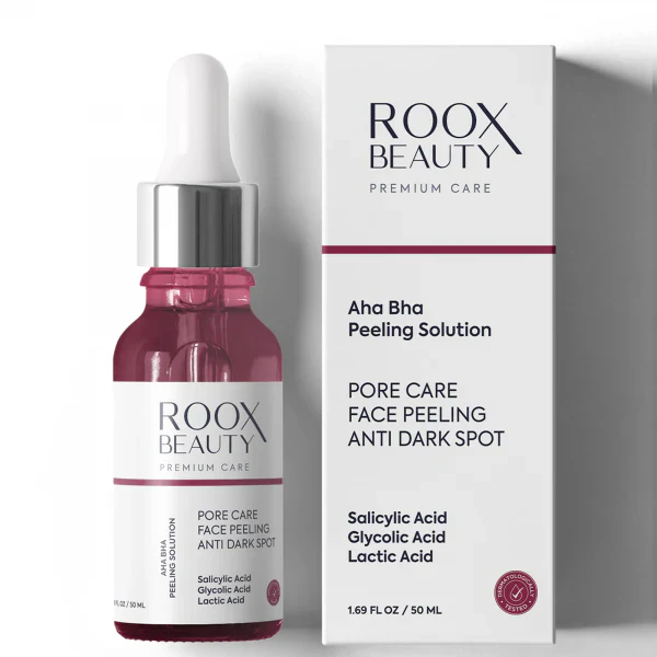 ROOX BEAUTY Aha Bha peeling Solution   50ml | روكس بيوتي سيروم مقشر بأحماض ال AHA و ال BHA   50 مل