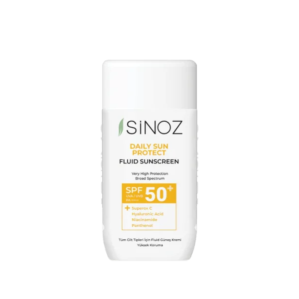 SiNOZ Daily Sun Protect Fluid Sunscreen SPF 50 + 50ml | سينوز سائل حماية يومي من الشمس بعامل حماية من الشمس 50+ 50مل