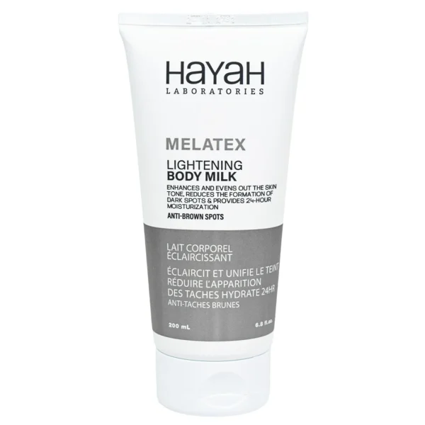 Hayah MELATEX Lightening Body Milk Cream 200 ml | حياة ميلاتكس كريم حليب لتفتيح الجسم 200 مل