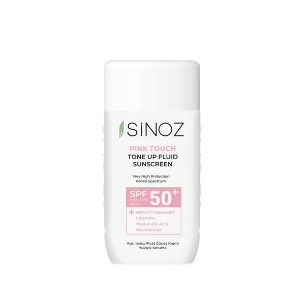 SiNOZ Pink Touch Tone Up Fluid Sunscreen SPF 50 + 50ml | سينوز سائل بينك تاتش تون أب واقي من الشمس بعامل حماية من الشمس 50+ 50مل