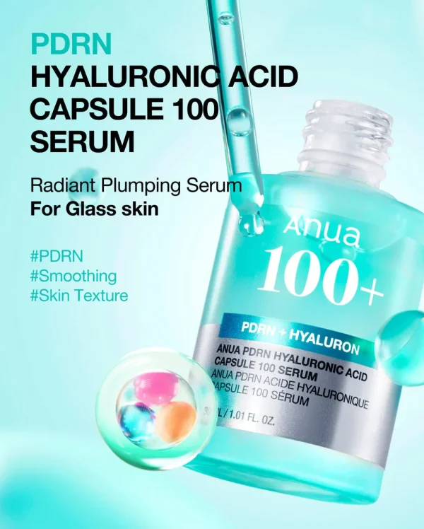 Anua PDRN Hyaluronic Acid Capsule 100 Serum - 30ml | أنوا سيروم الهيالورونيك اسيد + PDRN - ٣٠ مل - الصورة 2