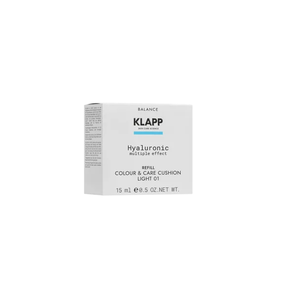 Klapp Hyaluronic Color & Care Cushion Foundation- Light 01- 15g | كلاب كريم أساس كوشن بالترطيب الهيالوروني - لايت 01 - 15 غرام