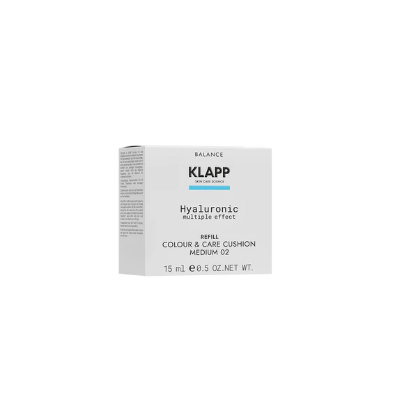 Klapp Hyaluronic Color & Care Cushion Foundation- Medium 02- 15g | كلاب كريم أساس كوشن بالترطيب الهيالوروني - ميديم 02 - 15 غرام