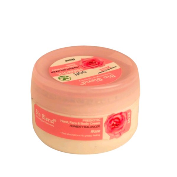 Bio Blend Soft Prebiotic Hand,Face and Body Cream  Rose   30ml | بايو بلند كريم مرطب لليد والوجه والجسم   بعطر الورد   ٣٠ مل