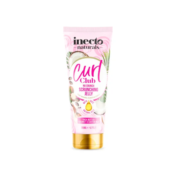 انيكتو جل تصفيف للشعر الكيرلي - 200مل | Inecto naturals curl club no crunch scrunching jelly - 200ml