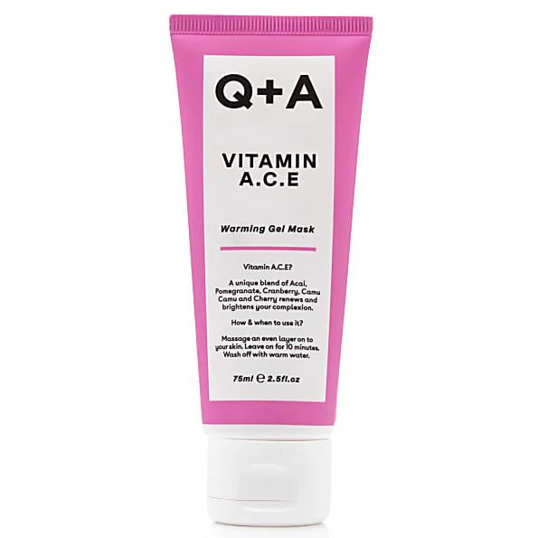 Q+A Vitamin A.C.E Warming Gel Mask - 75ml | كيو بلس ايه قناع للوجه بالفيتامينات - 75مل