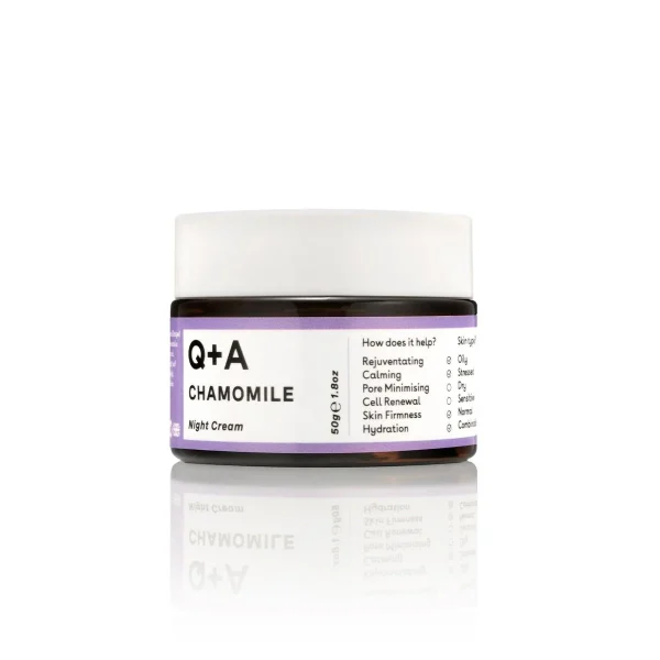 Q+A Chamomile Calming Night Cream - 50g | كيو بلس ايه كريم مهدئ ليلي بالبابونج - 50 غرام
