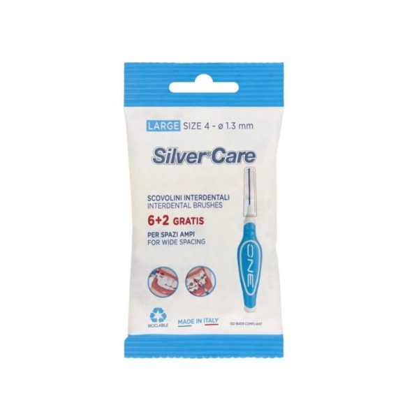 Silver Care Large Interdental Brushes 6+2 Gratis | سيلفر كير فرشاة بين الأسنان السميكه 6+2 وحدة