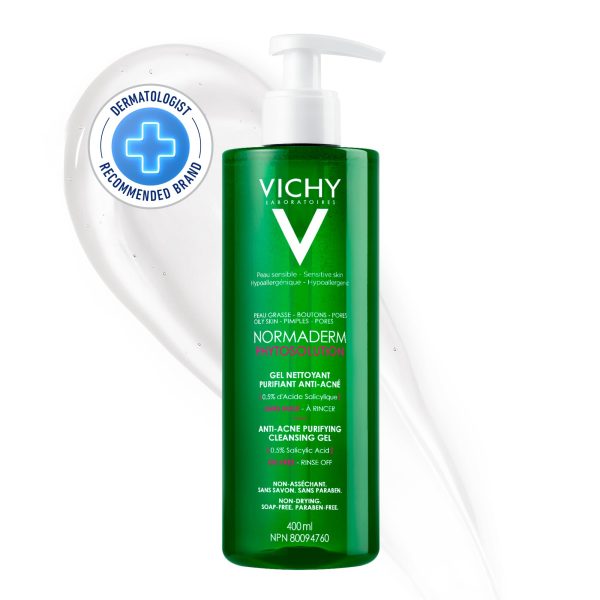 VICHY Normaderm Phytoaction Daily Deep Cleansing Gel - 400ml | فيشي غسول جيل للبشرة الدهنية بالسالسيليك أسيد - 400 مل