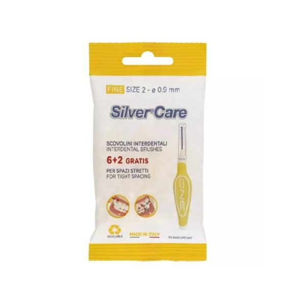 Silver Care Fine Interdental Brushes 6+2 Gratis | سيلفر كير فرشاة بين الأسنان ناعمه 6+2 وحدة