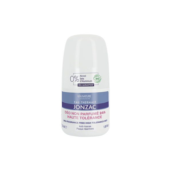 Jonzac 24H Fragrance Free Soothing High Tolerance Deo Organic 50ml | جونزاك مزيل تعرق 24 ساعة خالي من العطور 50مل