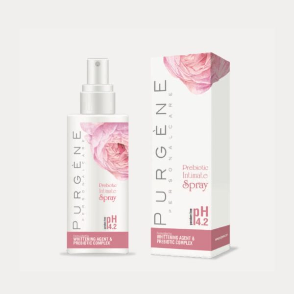 PURGÈNE Prebiotic Intimate Leave On Spray pH 4 2   150ml | بيورجين بخاخ بريبيوتيك للمناطق الحساسة يُترك على البشرة درجة حموضة 4 2   150 مل