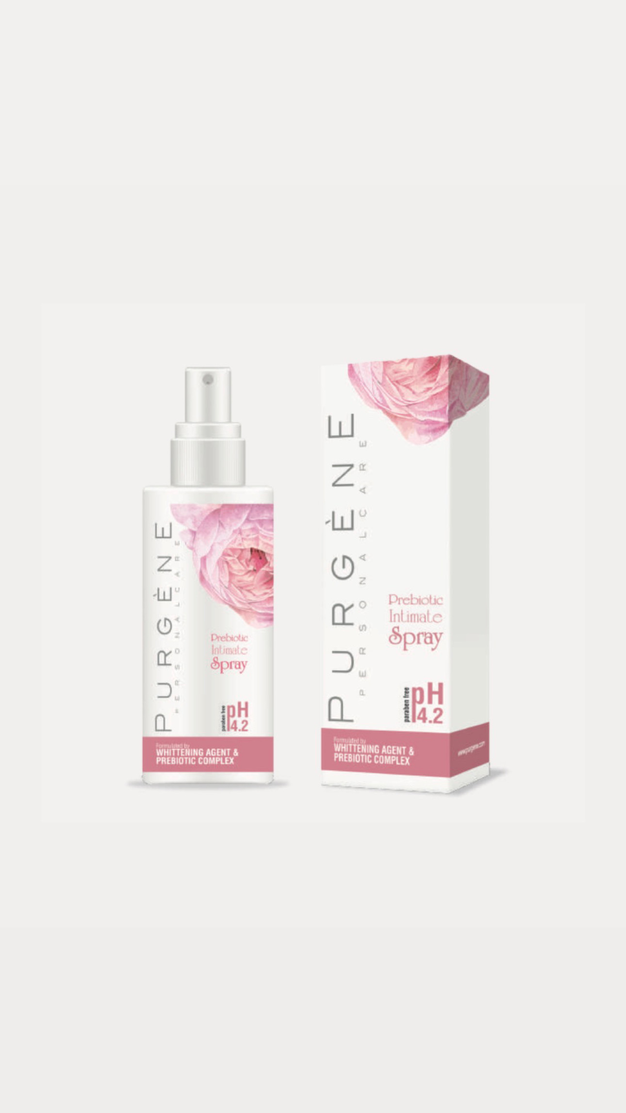 PURGÈNE Prebiotic Intimate Leave On Spray pH 4 2 150ml | بيورجين بخاخ بريبيوتيك للمناطق الحساسة يُترك على البشرة درجة حموضة 4 2 150 مل